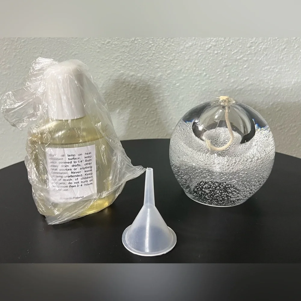 Vintage New in Box Royal Limited Crystal Oil Lamp Complete Set Home Decor